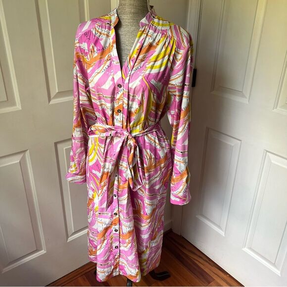 Vera Bradley for Anthropologie Confetti Shirt Style Dress Size Large - Picture 2 of 4